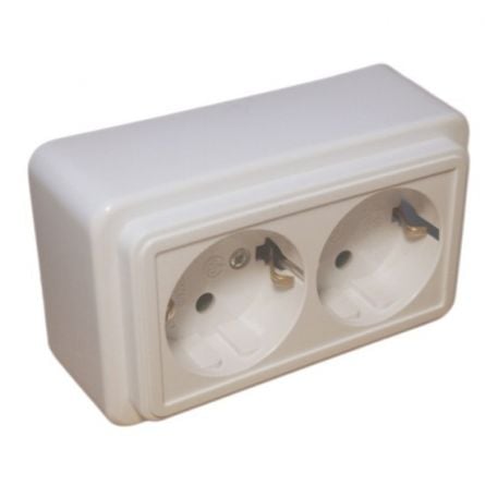 ACCESORII ELECTRICE - Priza Dubla Spin - montaj aparent