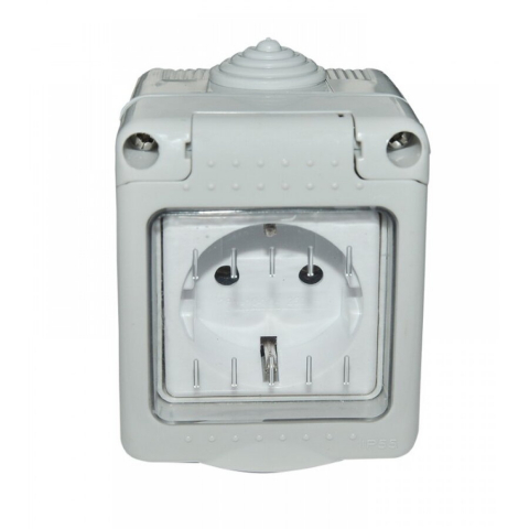 ACCESORII ELECTRICE - Priza Modulara Simpla cu capac, Antigron, 16A, IP55