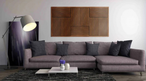 VOPSEA/LEMN/METAL/ZIDARIE - Riflaj acustic din duropolimer, LAN 404, 29 x 58 cm