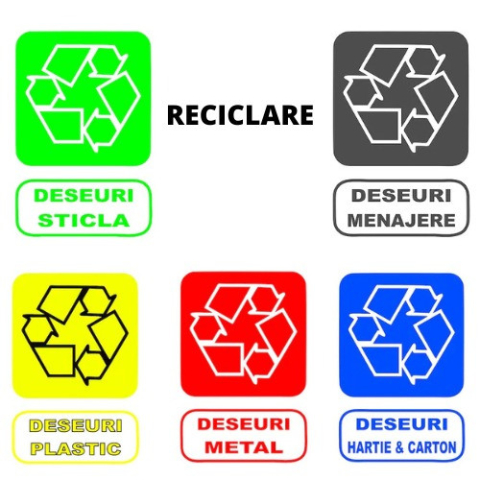 AMBALAJE SI CONSUMABILE - Set 5 etichete autocolante RECICLARE