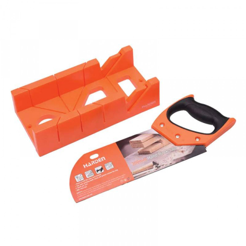 SCULE SI UNELTE - Set fierastrau + cutie pentru taiat 300x170x40mm, Profesional, Harden