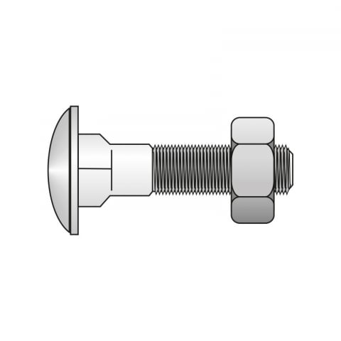 ELEMENTE DE FIXARE - Surub torbant cu piulita DIN 603,M8X60,10buc/pg Rocast