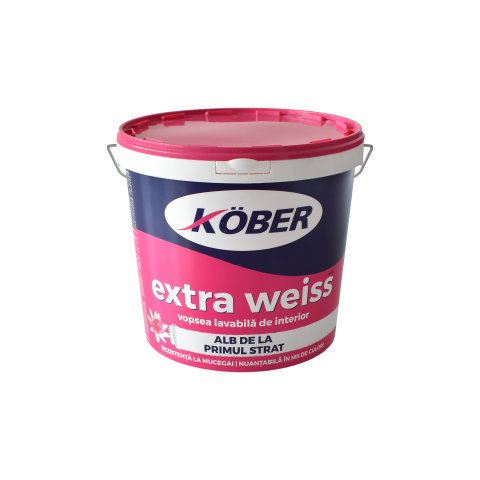 VOPSEA LAVABILA/AMORSA - Vopsea lavabila de interior extra weiss Kober