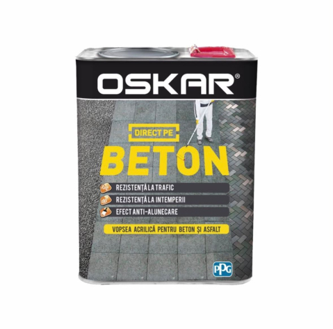 VOPSEA/LEMN/METAL/ZIDARIE - Vopsea Oskar Direct pe Beton Gri Antracit 2.5l