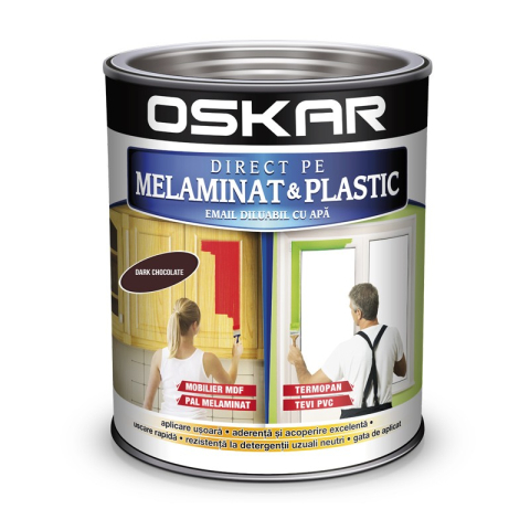 VOPSEA - Vopsea Oskar Direct pe Melaminat si Plastic Maro Dark Chocolate