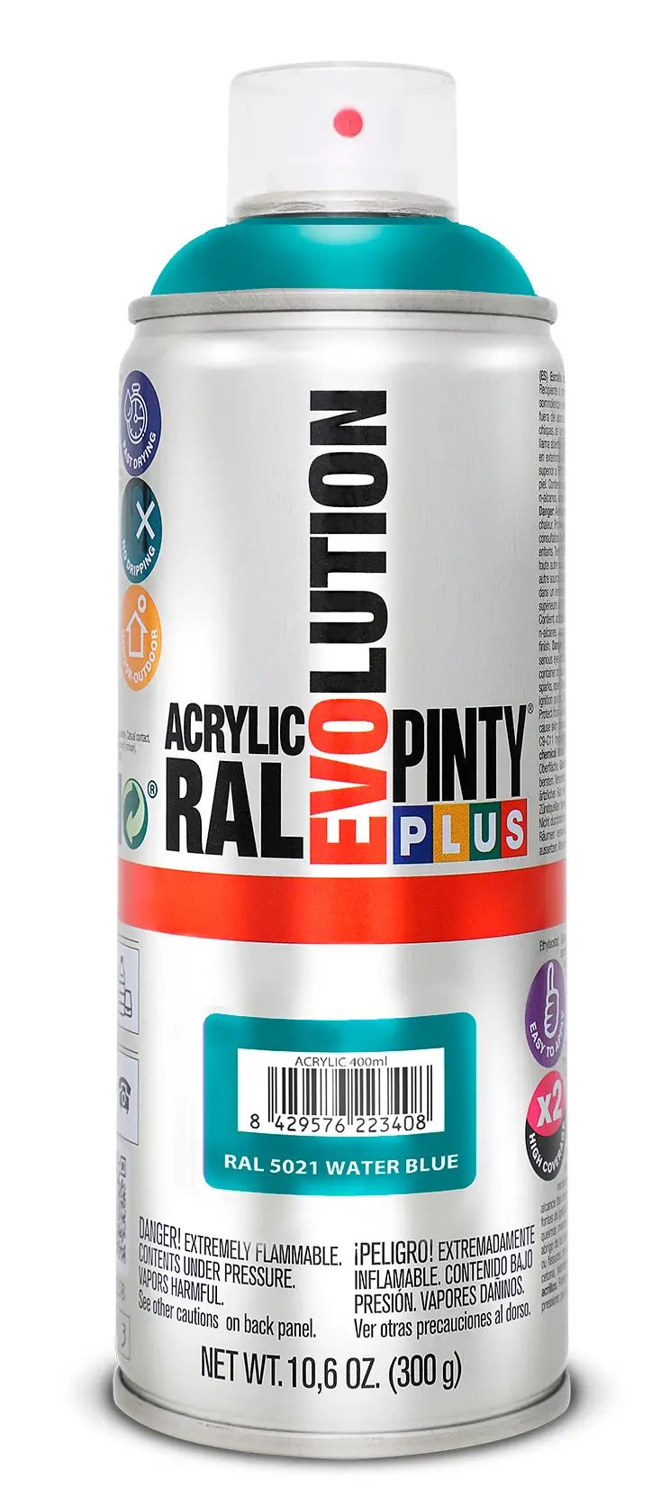 SPRAY/AUTO/HOME - Vopsea spray acrilica albastru mare RAL 5021 400 ml Pinty plus