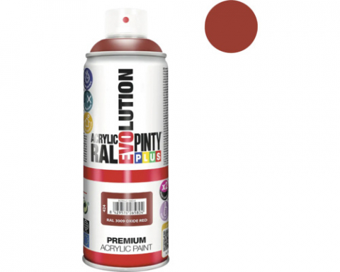 SPRAY/AUTO/HOME - Vopsea spray acrilica rosu oxid RAL 3009 400 ml Pinty plus
