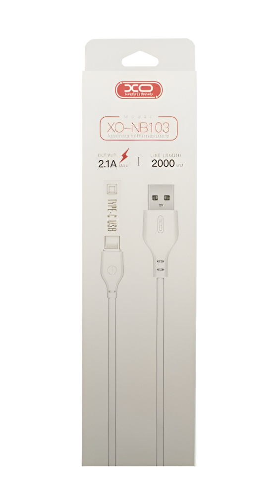 Cablu de Date / Incarcare XO-NB103 Usb - Type-C 2M Alb [3]