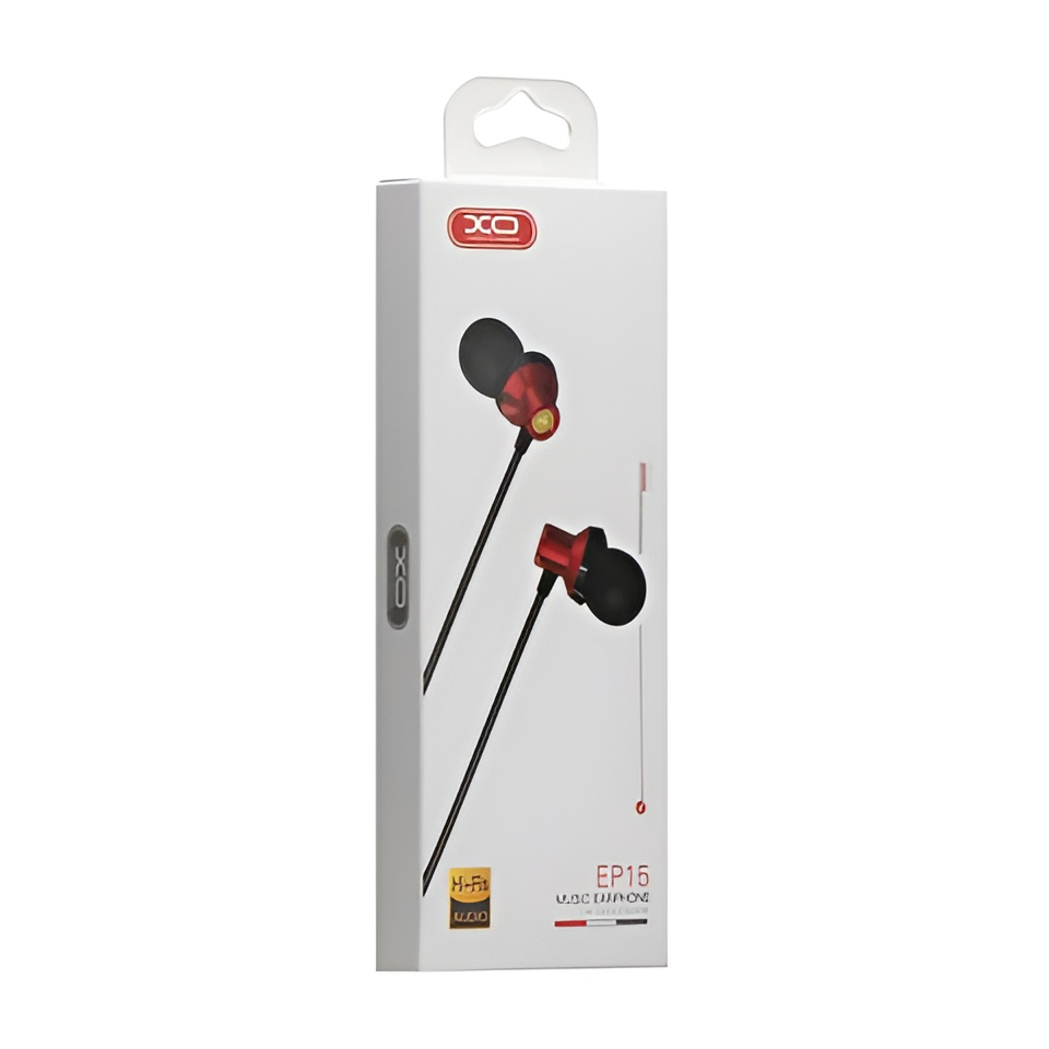 Casti Audio cu Fir XO-EP15 Rosu [2]