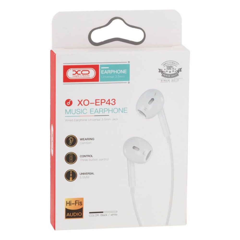 Casti Audio cu Fir XO-EP43 Alb [2]