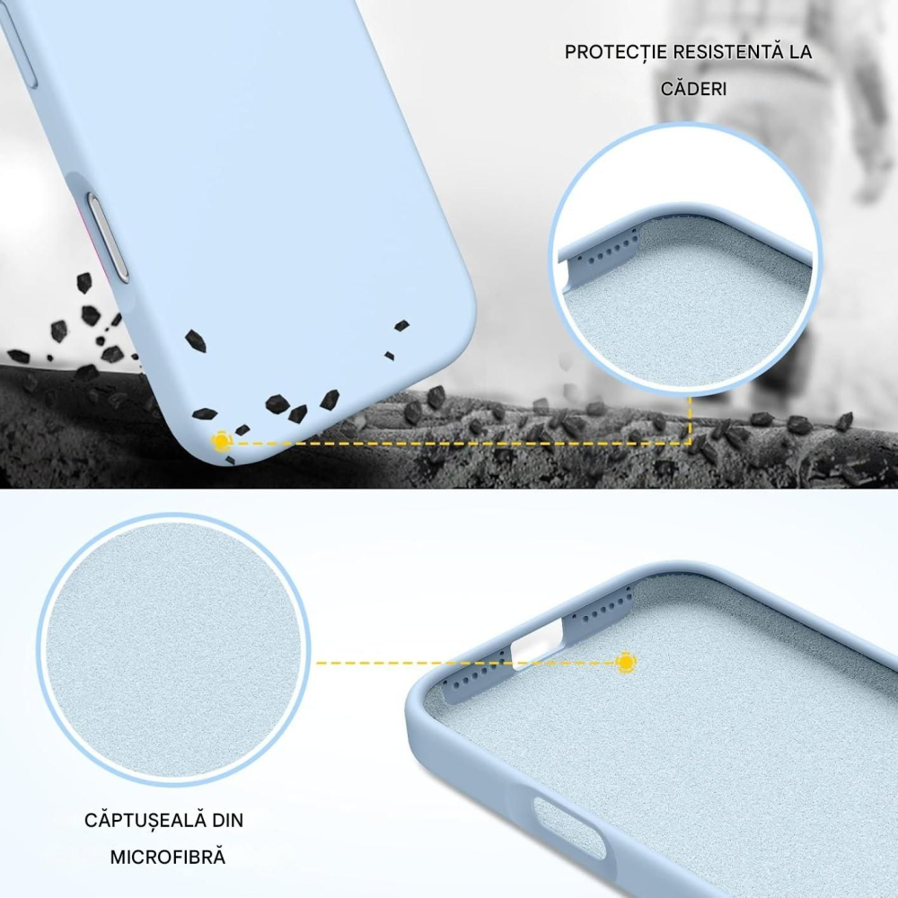 Husa de silicon soft pentru iphone 14 albastru [4]