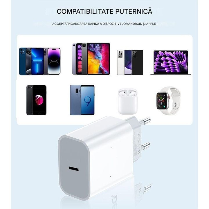incarcator retea deji a109 20 watt Cablu De Date Type-C - lightning c15 [5]