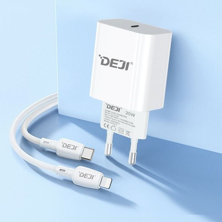 incarcator retea deji a109 20 watt Cablu De Date Type-C - lightning c15 [2]