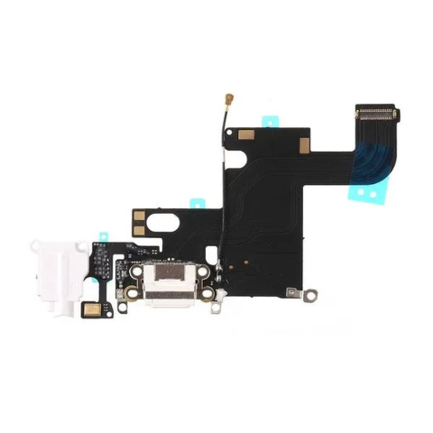 Componente Gsm - Banda Flex Incarcare pentru Iphone 6 Alb mufa incarcare
