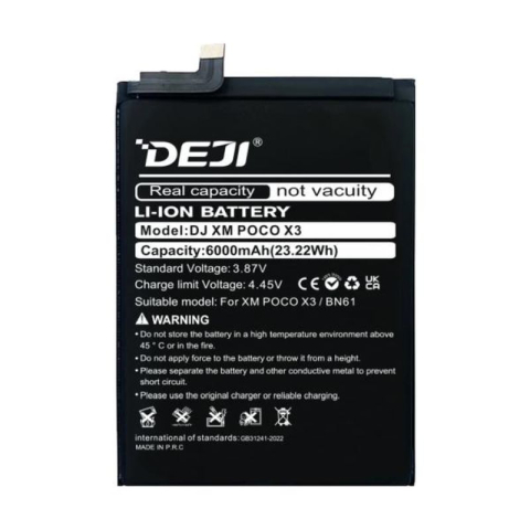 Xiaomi - baterie acumulator deji Xiaomi  Poco X3 MZB07Z0IN MZB07Z1IN MZB07Z2IN MZB07Z3IN MZB07Z4IN MZB9965IN M2007J20CI​​​​ bn61