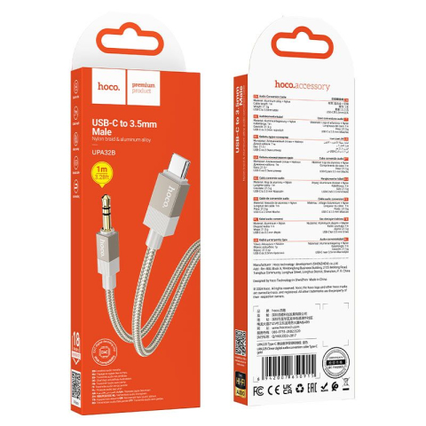 Cablu Audio Type-C - Jack 3.5mm Hoco UPA32B 1M [1]