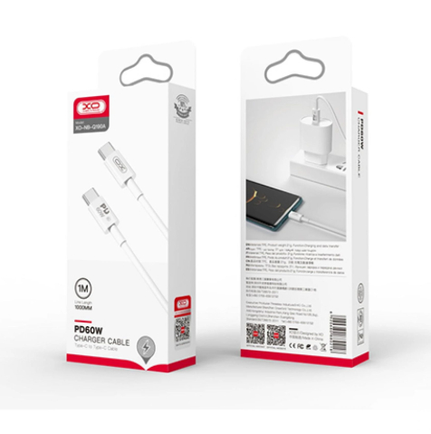 Cablu de date XO-NB-Q190A Usb-C - Usb-C 1M Alb [1]