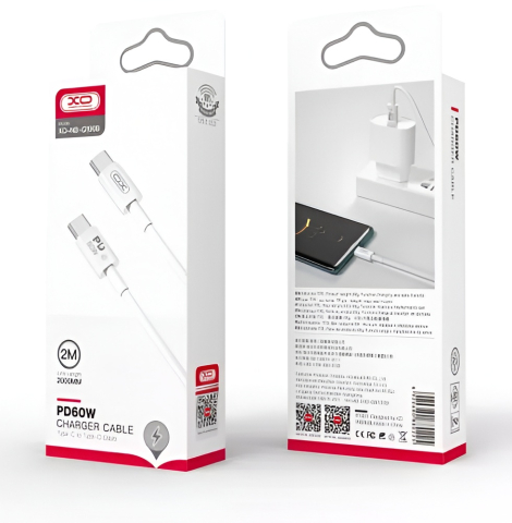 Cablu de date XO-NB-Q190B Usb-C - Usb-C 2M Alb [1]
