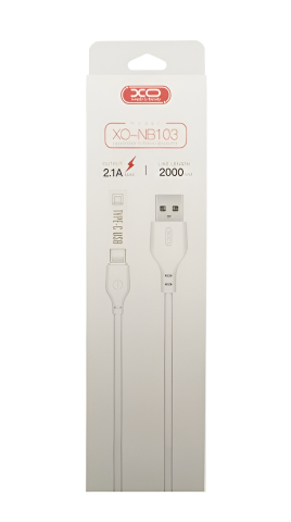 Cablu de Date / Incarcare XO-NB103 Usb - Type-C 2M Alb [2]