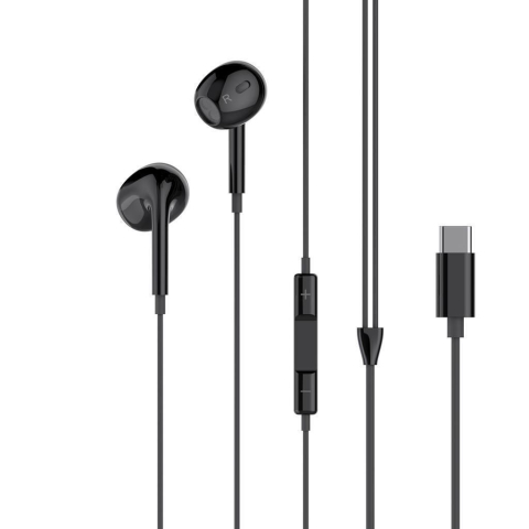 Casti / Headset - Casti Audio cu Fir cu mufa Type-C XO-EP74 Negru