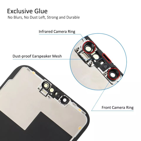 Ecran display lcd apple iphone soft oled premium negru jhx 13 pro max [2]