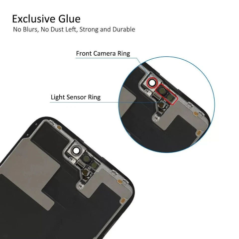 Ecran display lcd apple iphone incell hd hd+ fhd premium negru jhx 14 pro [2]