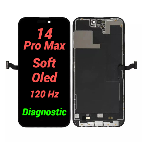 Seria 14 - Display Ecran Lcd pentru Iphone 14 Pro Max Soft Oled Diagnostic (120 Hz)