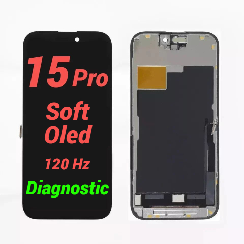 Seria 15 - Display Ecran Lcd pentru Iphone 15 Pro Soft Oled Diagnostic (120 Hz)