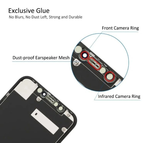 Ecran display lcd apple iphone incell hd hd+ fhd premium negru jhx xr [3]