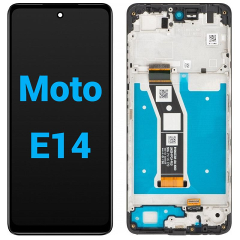 Motorola - Ecran display lcd moto negru cu rama Motorola E14 XT2421-13  XT2421-14  XT2421-15