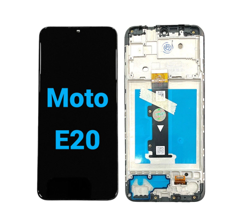 Motorola - Ecran display lcd moto negru cu rama Motorola E20 XT2155  XT2155-1  XT2155-3  XT2155-6
