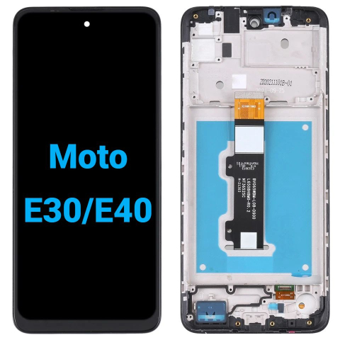 Motorola - Ecran display lcd moto negru cu rama Motorola E30 XT2158 Motorola E40 XT2159