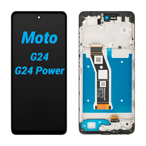 Motorola - Ecran display lcd moto negru cu rama Motorola G24 XT2423-1  XT2423-2  XT2423-3 Motorola G24 Power XT2425-2