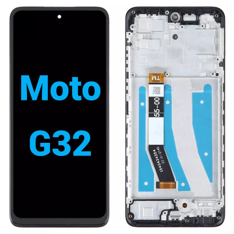 Motorola - Ecran display lcd moto negru cu rama  Motorola G32 XT2235-1  XT2235-2  XT2235-3