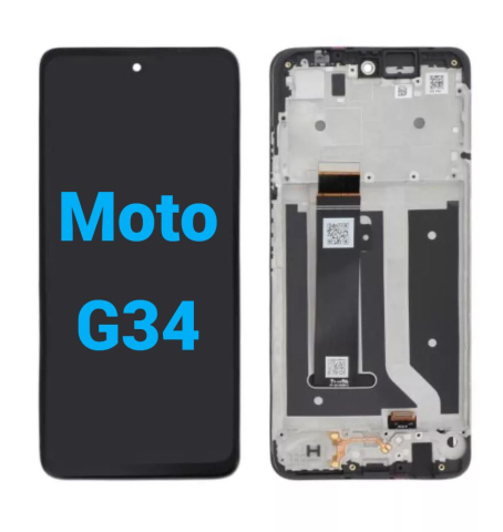 Motorola - Ecran display lcd moto negru cu rama  Motorola G34 XT2363-2