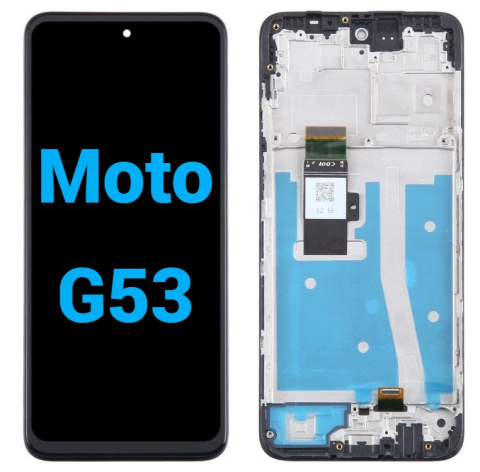 Motorola - Ecran display lcd moto negru cu rama Motorola G53 XT2335-2