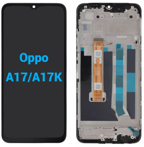Oppo / Realme - Ecran display lcd oppo realme negru Ecran cu rama  Oppo A17 CPH2477 Oppo A17K CPH2471