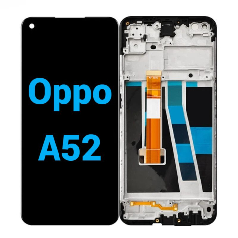 Oppo / Realme - Display Ecran Lcd pentru Oppo A52 / A72 4G / A92 Negru Cu Rama