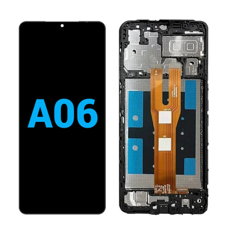 Samsung - Ecran display lcd samsung galaxy negru cu rama a06 a065