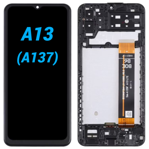 Ecrane / Display - Ecran display lcd samsung galaxy negru cu rama a13 a137