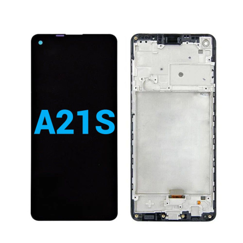 Samsung - Ecran display lcd samsung galaxy negru cu rama a21s a217