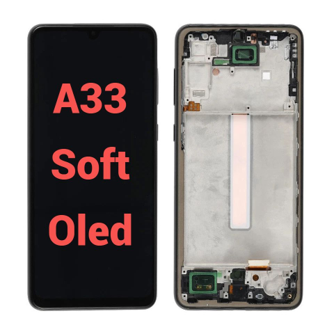Samsung - Ecran display lcd samsung galaxy negru a33 5g a336 soft oled cu rama