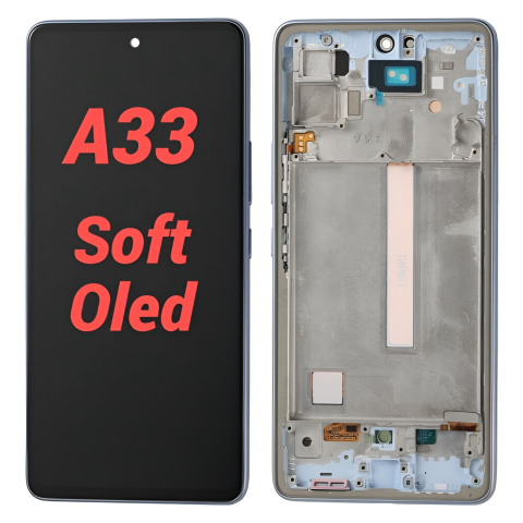 Samsung - Display Ecran Lcd pentru Samsung A33 (A336) Soft Oled Albastru cu Rama