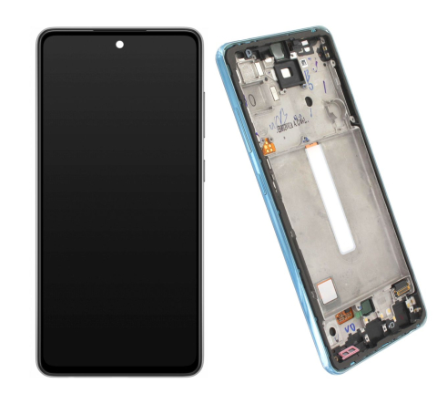 Samsung - Display Ecran Lcd pentru Samsung A52 / A52S Original Reconditionat Albastru cu Rama