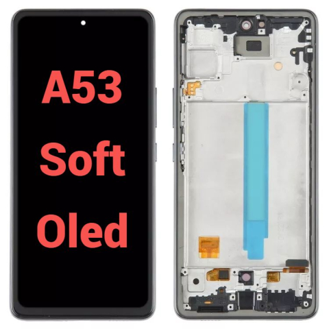 Samsung - Ecran display lcd samsung galaxy negru a53 5g a536 soft oled cu rama