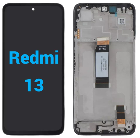 Xiaomi - Ecran display lcd xiaomi redmi negru cu rama Xiaomi Redmi 13 4G  5G 2404ARN45A  24040RN64Y Poco M6 4G 2404APC5FG