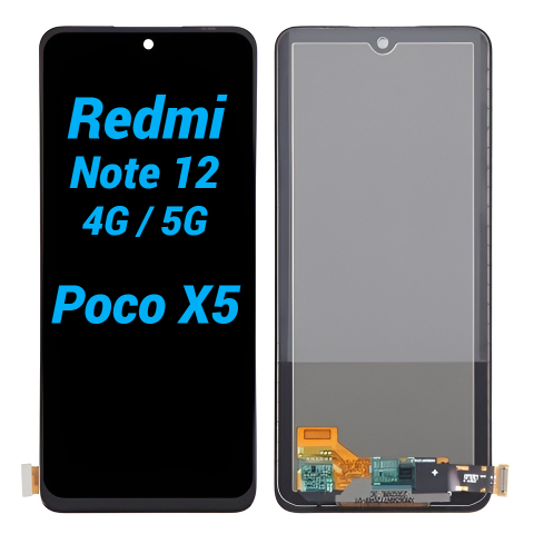 Xiaomi - Ecran display lcd xiaomi redmi negru Xiaomi Redmi Note 12 4G 23021RAAEG  23021RAA2Y  23027RAD4I  23028RA60L Redmi Note 12 5G 22111317I 22111317G Poco X5 22111317PG 22111317PI