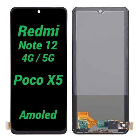 Xiaomi - Ecran display lcd xiaomi redmi negru Xiaomi Redmi Note 12 4G 23021RAAEG  23021RAA2Y  23027RAD4I  23028RA60L Redmi Note 12 5G 22111317I 22111317G Poco X5 22111317PG 22111317PI