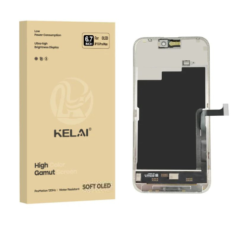 Seria 15 - Display Ecran pentru Iphone 15 Pro Max Soft Oled KELAI (120 Hz)