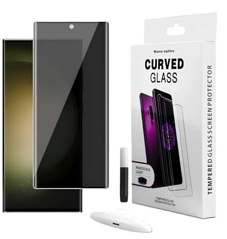 Samsung - Folie Protectie Ecran Privacy cu Gel UV pentru Samsung S22 Ultra 5G